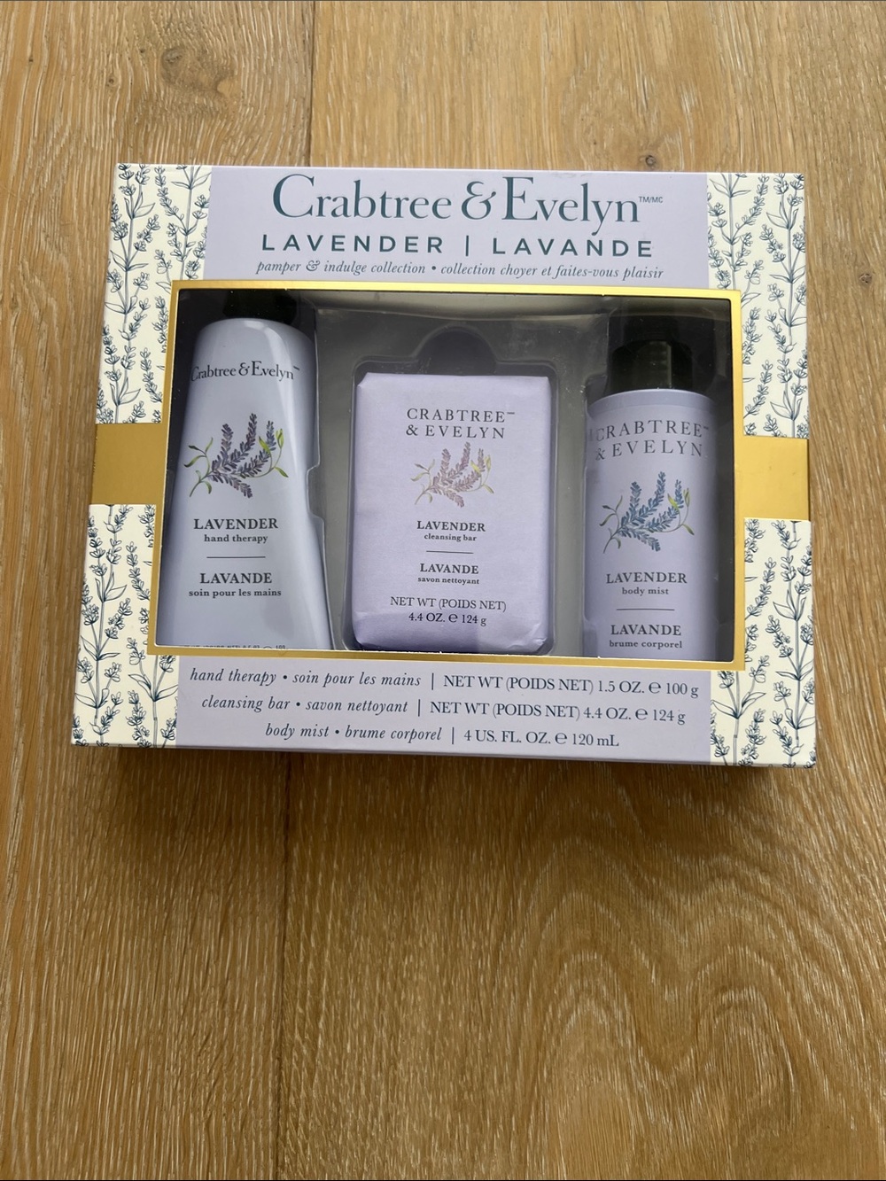 Crabtree & Evelyn Lavender Pamper Gift Set - Purple & Gold Accents
